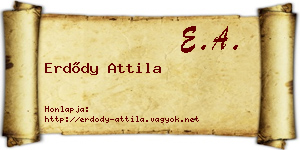Erdődy Attila névjegykártya